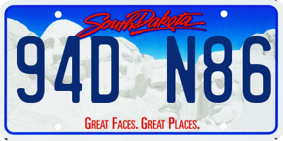 SD license plate 94DN86