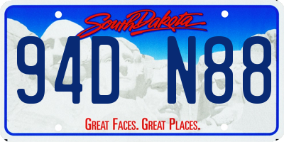 SD license plate 94DN88