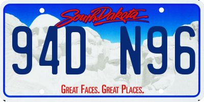 SD license plate 94DN96