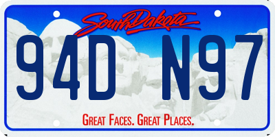 SD license plate 94DN97