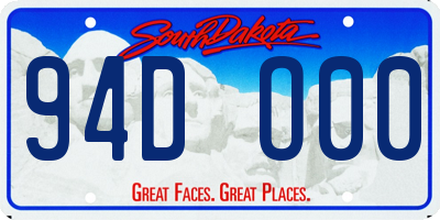 SD license plate 94DO00