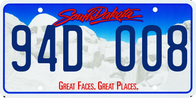 SD license plate 94DO08