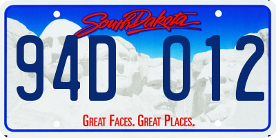 SD license plate 94DO12