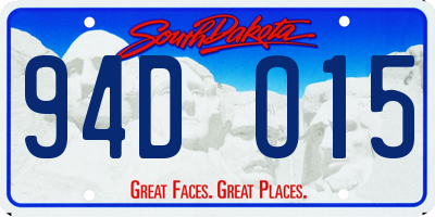 SD license plate 94DO15