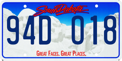SD license plate 94DO18