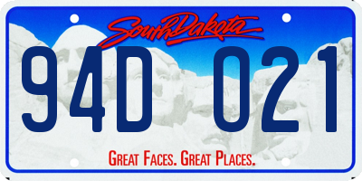 SD license plate 94DO21