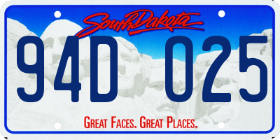 SD license plate 94DO25