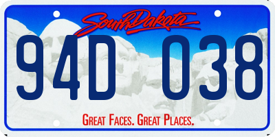 SD license plate 94DO38