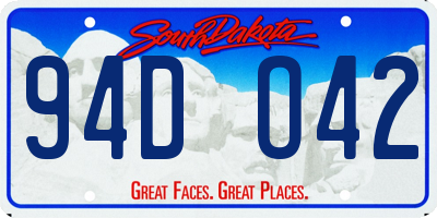 SD license plate 94DO42