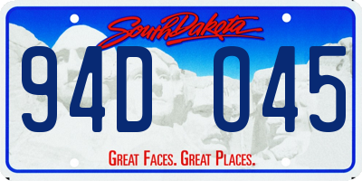 SD license plate 94DO45