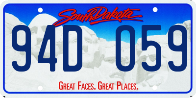 SD license plate 94DO59