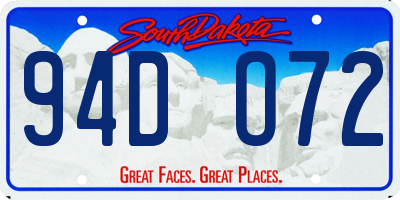 SD license plate 94DO72
