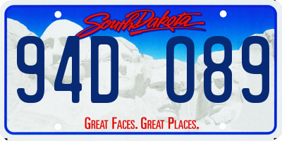 SD license plate 94DO89
