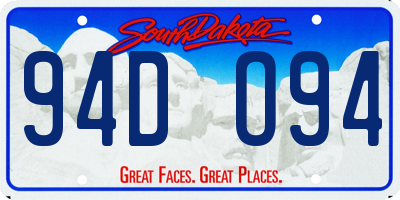 SD license plate 94DO94