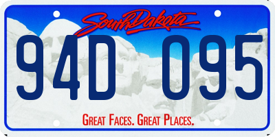 SD license plate 94DO95