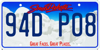 SD license plate 94DP08