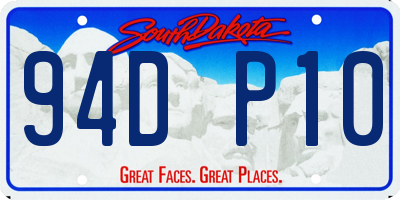 SD license plate 94DP10