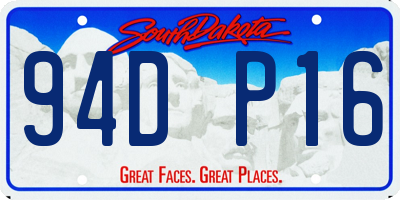 SD license plate 94DP16