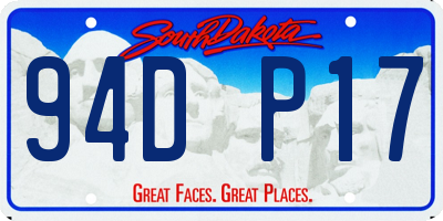 SD license plate 94DP17