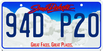 SD license plate 94DP20