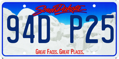 SD license plate 94DP25