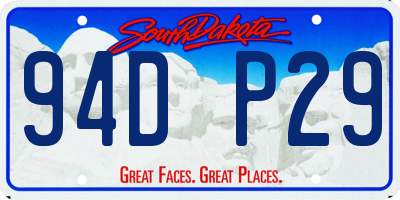 SD license plate 94DP29