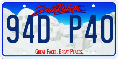 SD license plate 94DP40