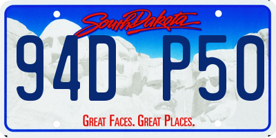 SD license plate 94DP50