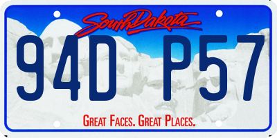 SD license plate 94DP57