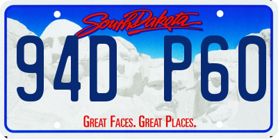 SD license plate 94DP60