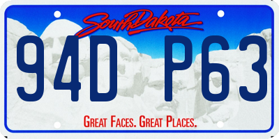 SD license plate 94DP63