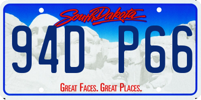 SD license plate 94DP66