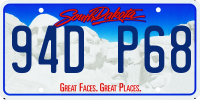 SD license plate 94DP68