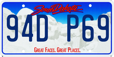 SD license plate 94DP69