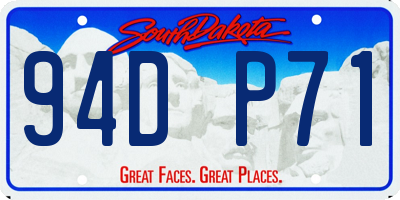 SD license plate 94DP71