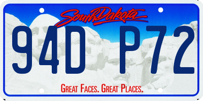 SD license plate 94DP72