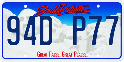 SD license plate 94DP77