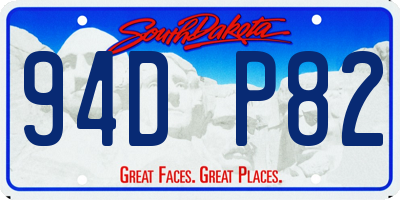 SD license plate 94DP82