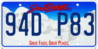 SD license plate 94DP83