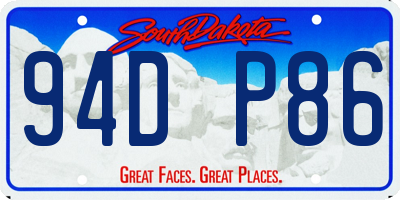 SD license plate 94DP86
