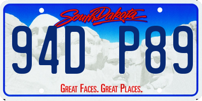 SD license plate 94DP89