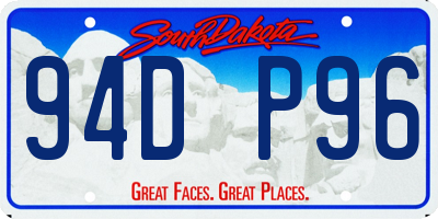 SD license plate 94DP96