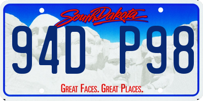 SD license plate 94DP98