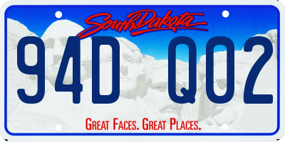 SD license plate 94DQ02