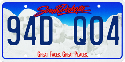 SD license plate 94DQ04