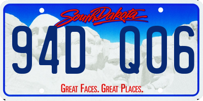 SD license plate 94DQ06