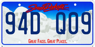 SD license plate 94DQ09