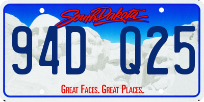 SD license plate 94DQ25
