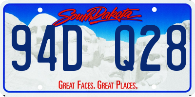 SD license plate 94DQ28