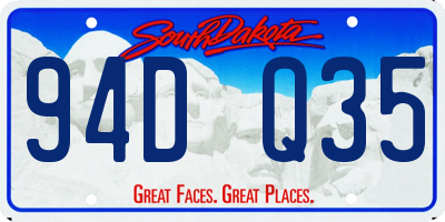 SD license plate 94DQ35